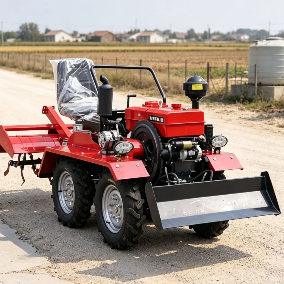 Agriculture Farming Tractor - Maßgefertigte 4-Rad-4WD-Rotationsfräse mit Sämaschine für die